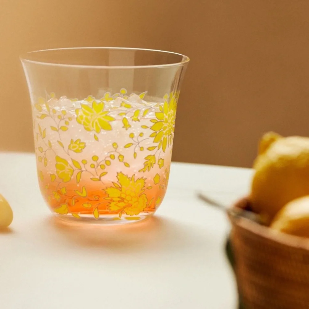 LAST SET 🔥 Mae Yellow floral glasses set of 4